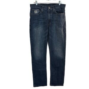 Cinch Up Straight Leg Blue Jeans Mens 33x34 Stretch Denim Long Tall Western